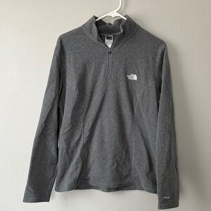 The North Face Dark Gray Women’s Half-Zip Microfleece Pullover TKA 100 Size XL
